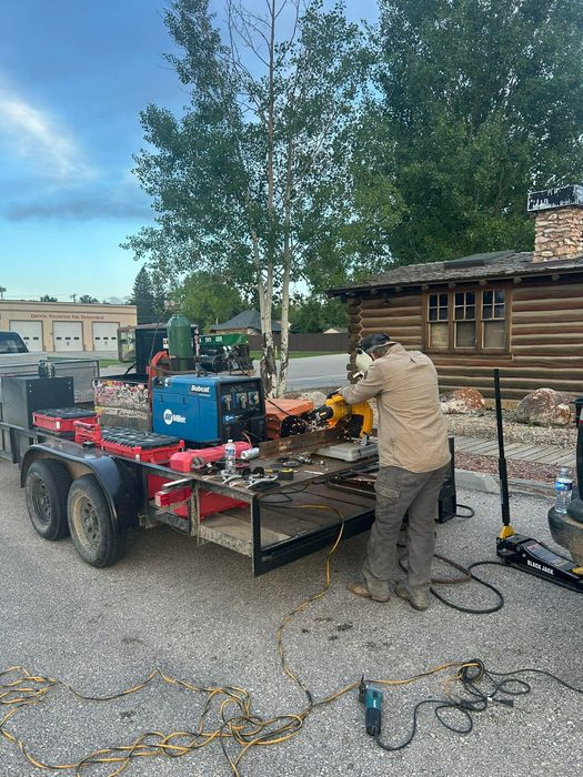 Tucker working on-site